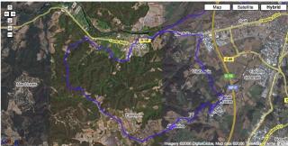 Exemple de google-maps mostrant el recorregut enregistrat per GPS